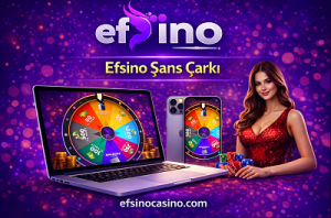 Efsino Şans Çarkı kampanyası, MacBook ve iPhone 16 Pro Max gibi değerli teknolojik ödüllerin yanı sıra yüksek nakit kazanma fırsatları sunar. EfsinoCasino.com üzerinden erişilebilen bu özel etkinlik, mobil ve masaüstü cihazlarda görsel olarak zengin bir deneyim sağlar.